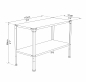 Preview: Palram-Canopia Stahl Tisch 2 Ebenen freistehend BxTxH 115x51x80cm, Tragkraft 75kg